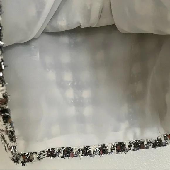 VERONICA BEARD STARK TWEED MINI SKIRT Houndstooth-patterned SIZE 4 - Picture 7 of 13